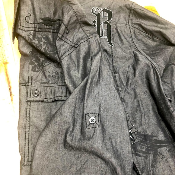 Y2K embroidered button up - Picture 7 of 9